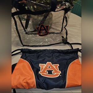 Auburn University Tigers Large Clear Stadium Tote Bag & Cinch Backpack UNISEX